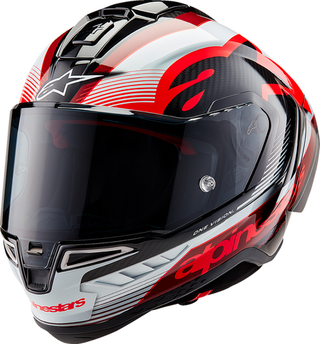 Supertech R10 Helmet - Team - Black/Carbon Red/Gloss White - XS