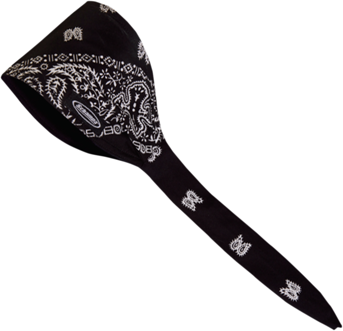 Old School Bandana - Traditional Black Paisley