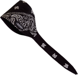 Old School Bandana - Traditional Black Paisley
