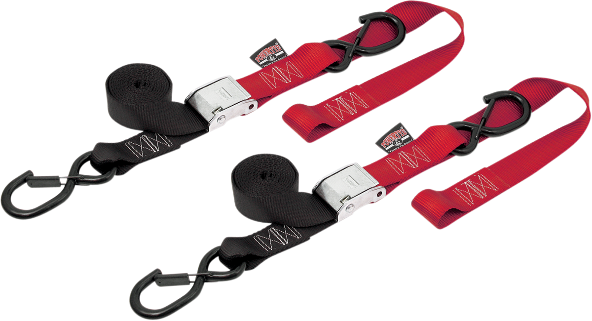Cam Tie-Downs - 1-1/2\" x 6-1/2\' - Black/Red