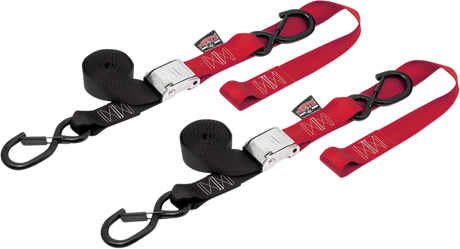 Cam Tie-Downs - 1-1/2\" x 6-1/2\' - Black/Red