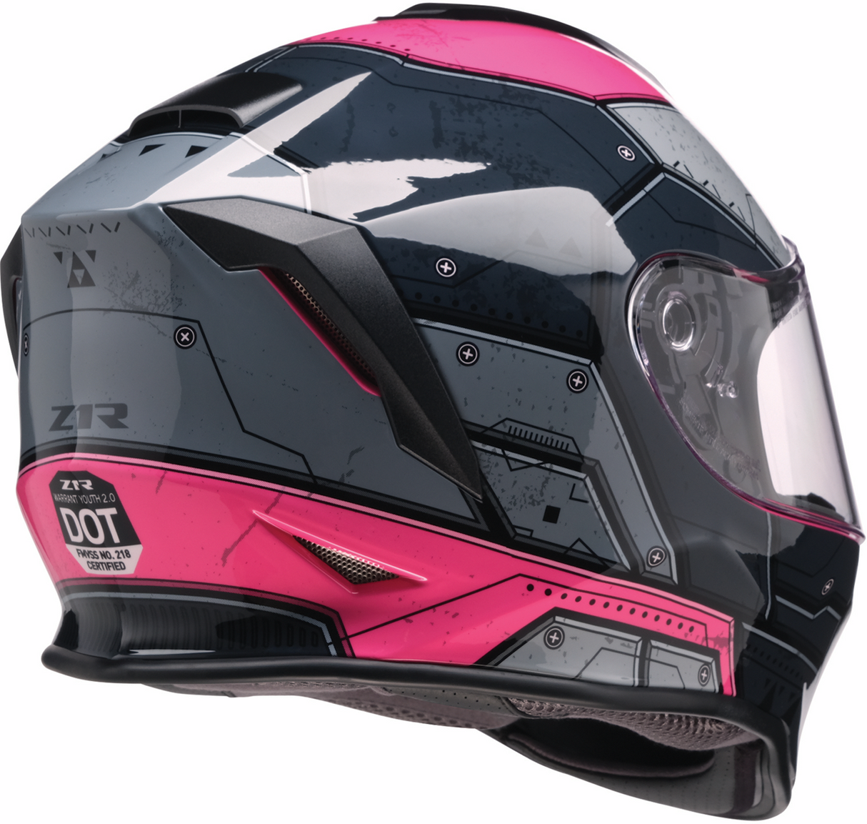 Youth Warrant 2.0 Helmet - Sentinel - Black/Pink - Large