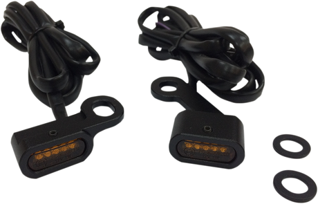 LED Handlebar Marker Lights - XL - Black/Amber 2014 - 2020