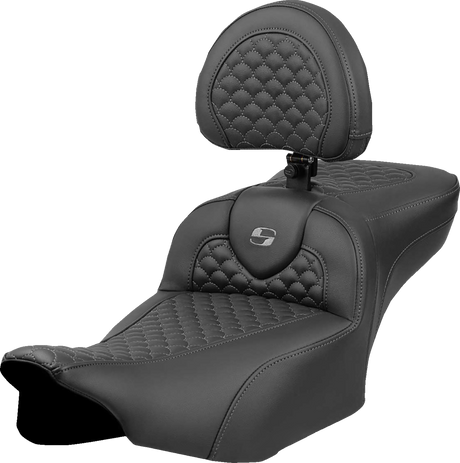 Roadsofa™ Extended Reach Seat - Dragon Scale Stitch - Dark Gray Stitch - w/ Backrest - FL \'23-\'24 2023 - 2024
