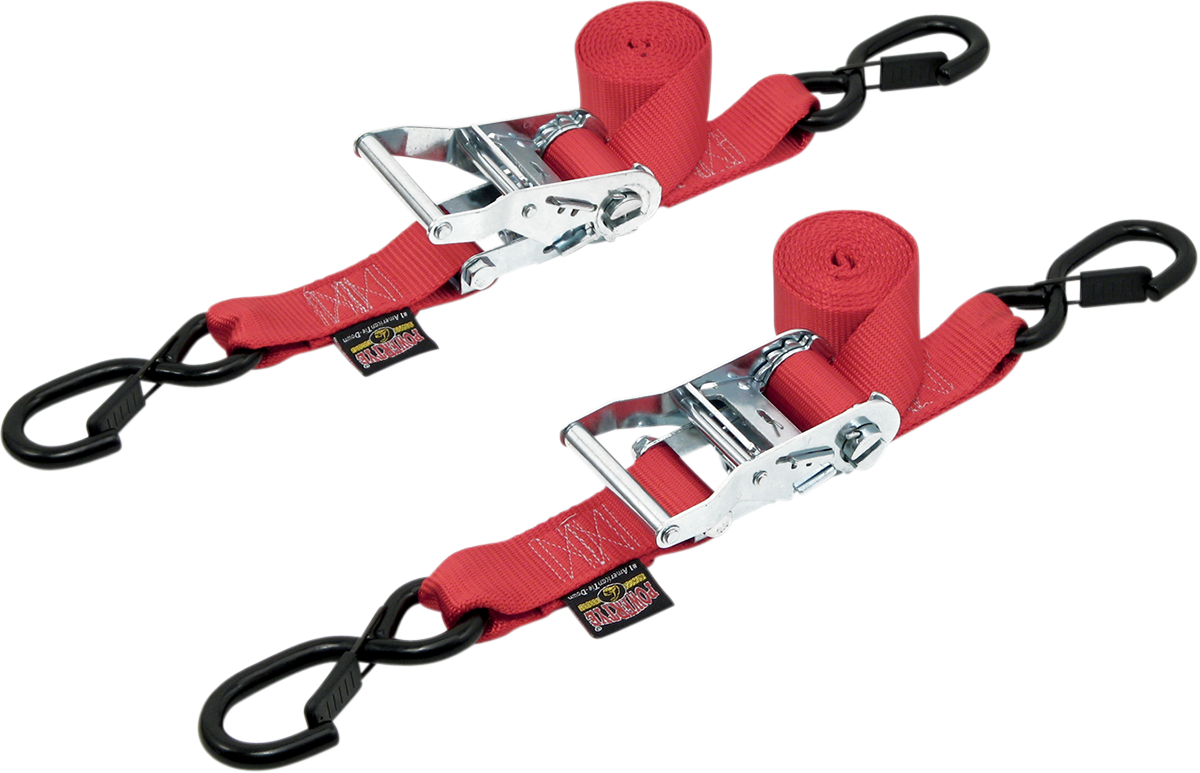 Ratchet Tie-Downs - 1-1/2\" x 6-1/2\' - Red