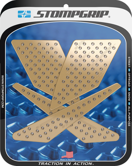 Traction Pad Tank Grips - Volcano - Clear - KLR 300/SM 2021 - 2025