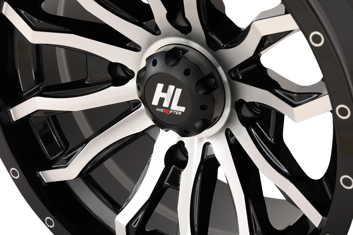 Wheel - HL21 - Front/Rear - Gloss Black w/Machined - 22x7 - 4/137 - 4+3 (+10 mm) 2003 - 2024