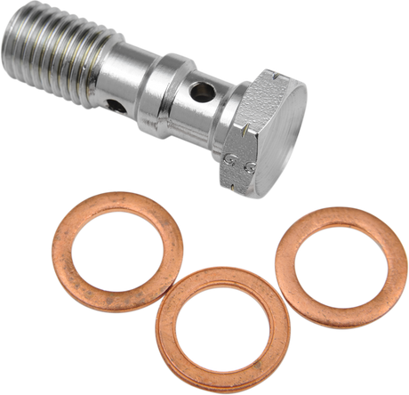 Banjo Bolt - M10 x 1.25 - Double - Chrome