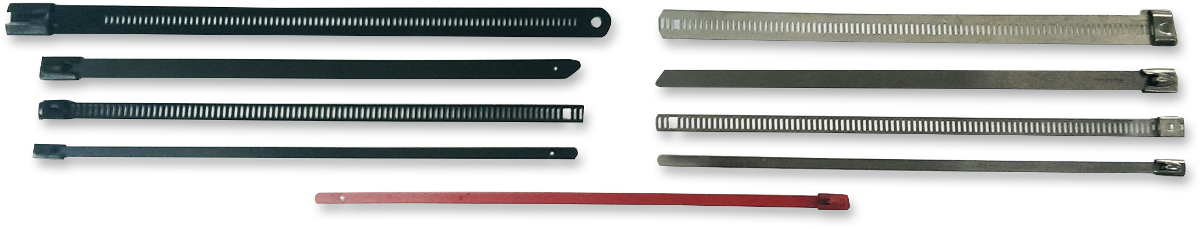 Exhaust Wrap Clamps - Red - 4 Pack