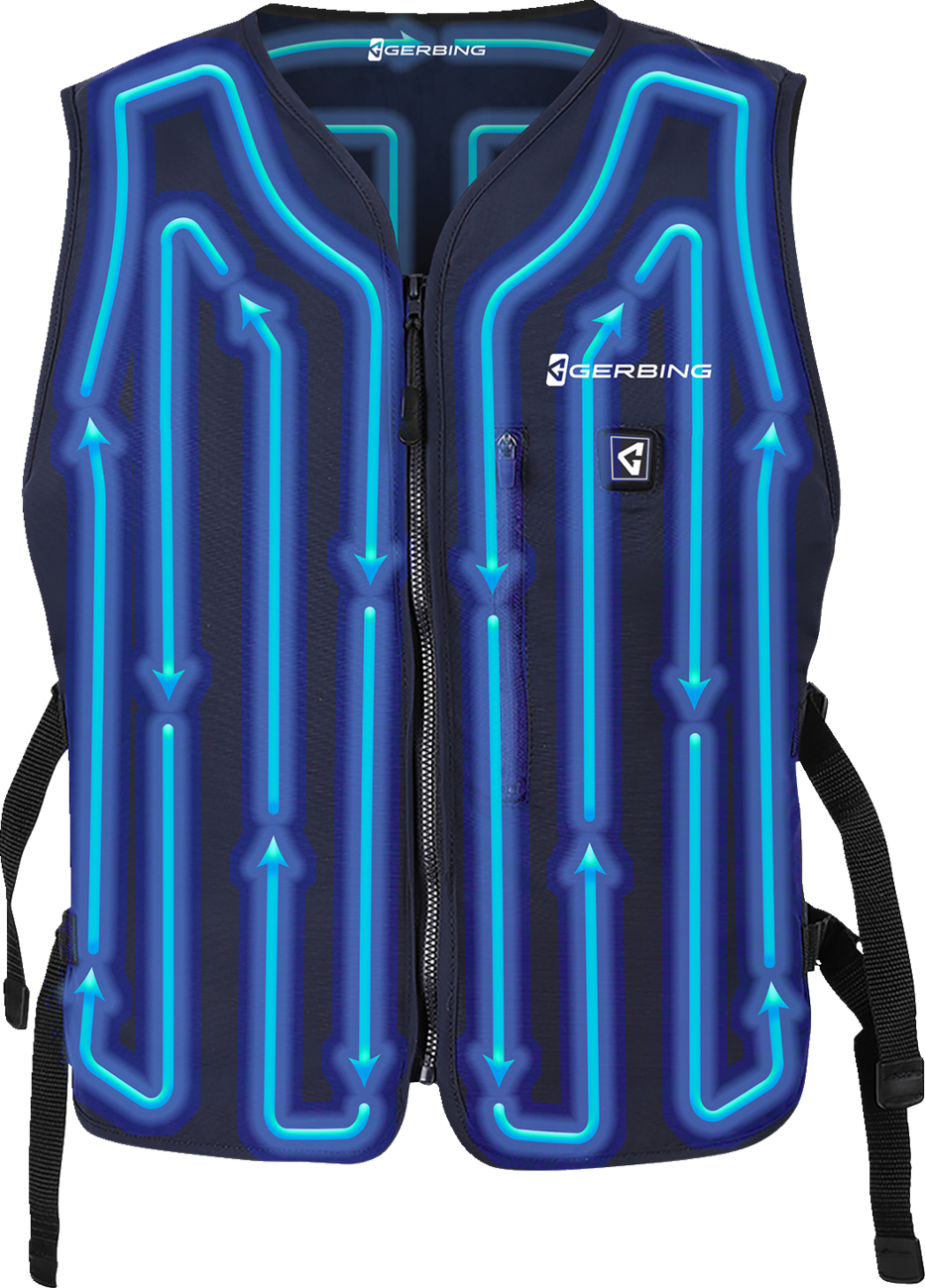 5V Touch Button Circulatory Cooling Vest - Blue