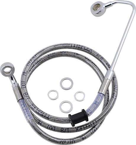 Brake Line - +8\" - Stainless Steel - \'15-\'17 Softail 2015 - 2017