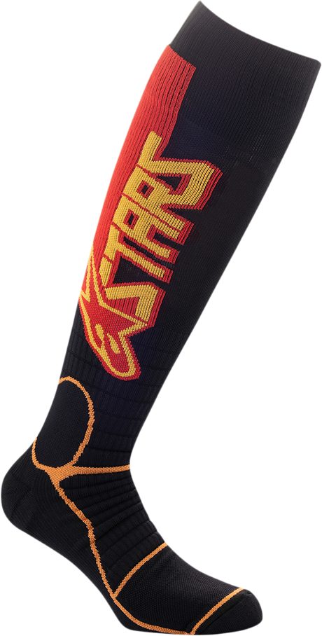 MX Pro Socks - Black/Yellow/Orange - Large