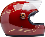 Gringo S Helmet - Flames - Gloss Garnet Red - XL