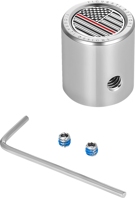 Heel-Toe Shifter Cover - Red Line American Flag - Stainless Steel 1982 - 2022