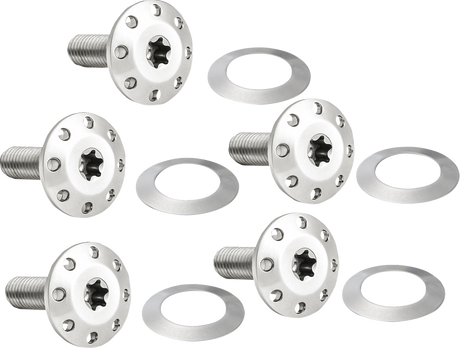 Bolt Kit - Holeshot/Front/Floating/Brake Rotor - Spoke Mount - Polished - 5 Pack 2014 - 2025