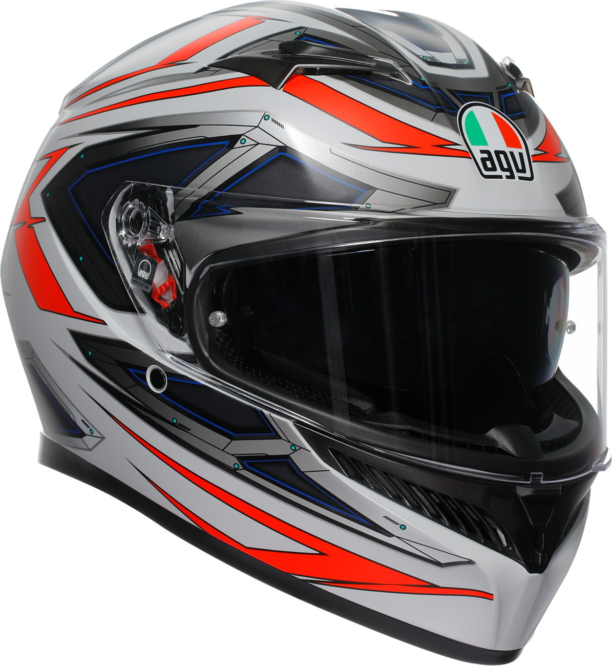 K3 Helmet - Space - Matte White/Red Fluo - XL