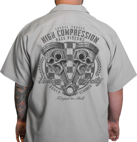 High Compression Pistons Shop Shirt - Gray - 2XL