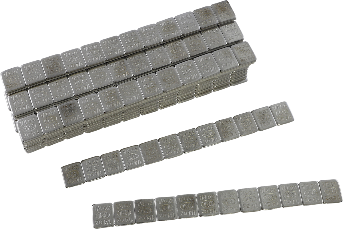 Wheel Weights - Rectangle - Adhesive Stick-On - Chrome - 360 Pack