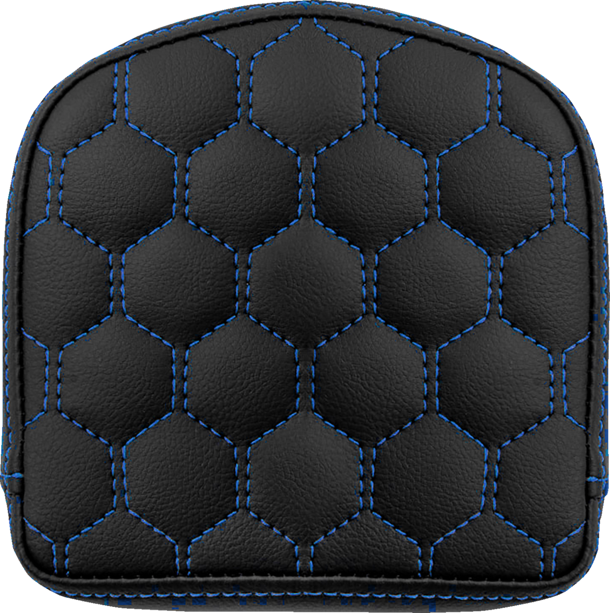 RoadSofa™ Sissy Bar Pad - Honeycomb - Blue Stitching