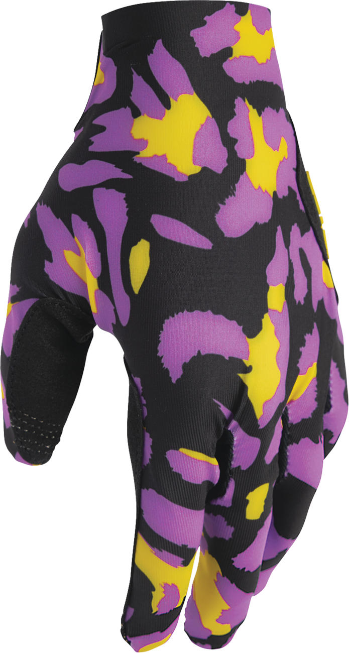 SPORTMODE Cheetah Gloves - Yellow/Purple - XS