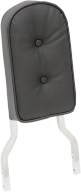 Sissy Bar Pad - Tall - Pillow W/Piping - Black