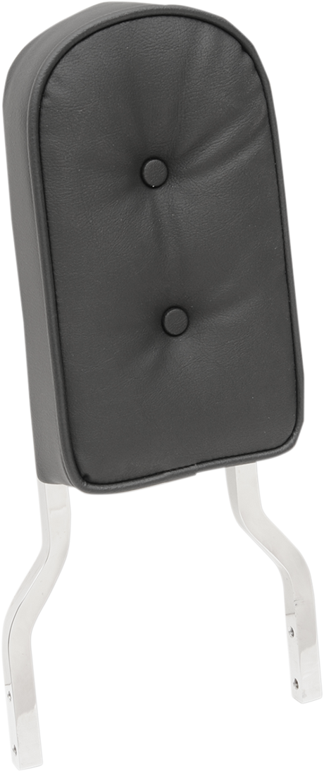 Sissy Bar Pad - Tall - Pillow W/Piping - Black