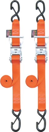 Ratchet Tie-Downs - 1-1/2\" x 6-1/2\' - Orange