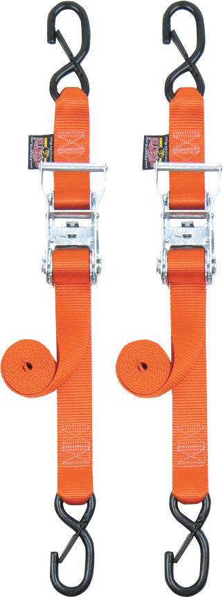 Ratchet Tie-Downs - 1-1/2\" x 6-1/2\' - Orange
