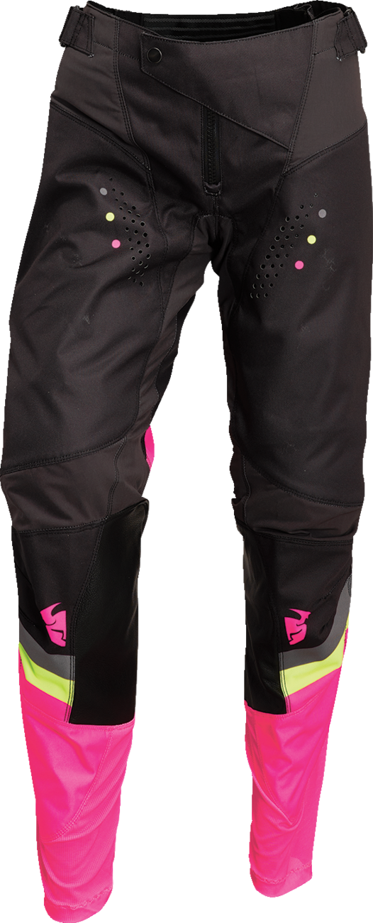 Women\'s Pulse Rev Pants - Charcoal/Pink - 3/4