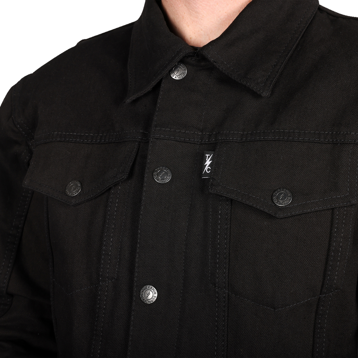 Highway v2 Denim Riding Jacket - Black - Large