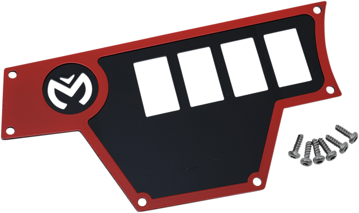 Dash Plate - Large - Left - Red 2015 - 2019