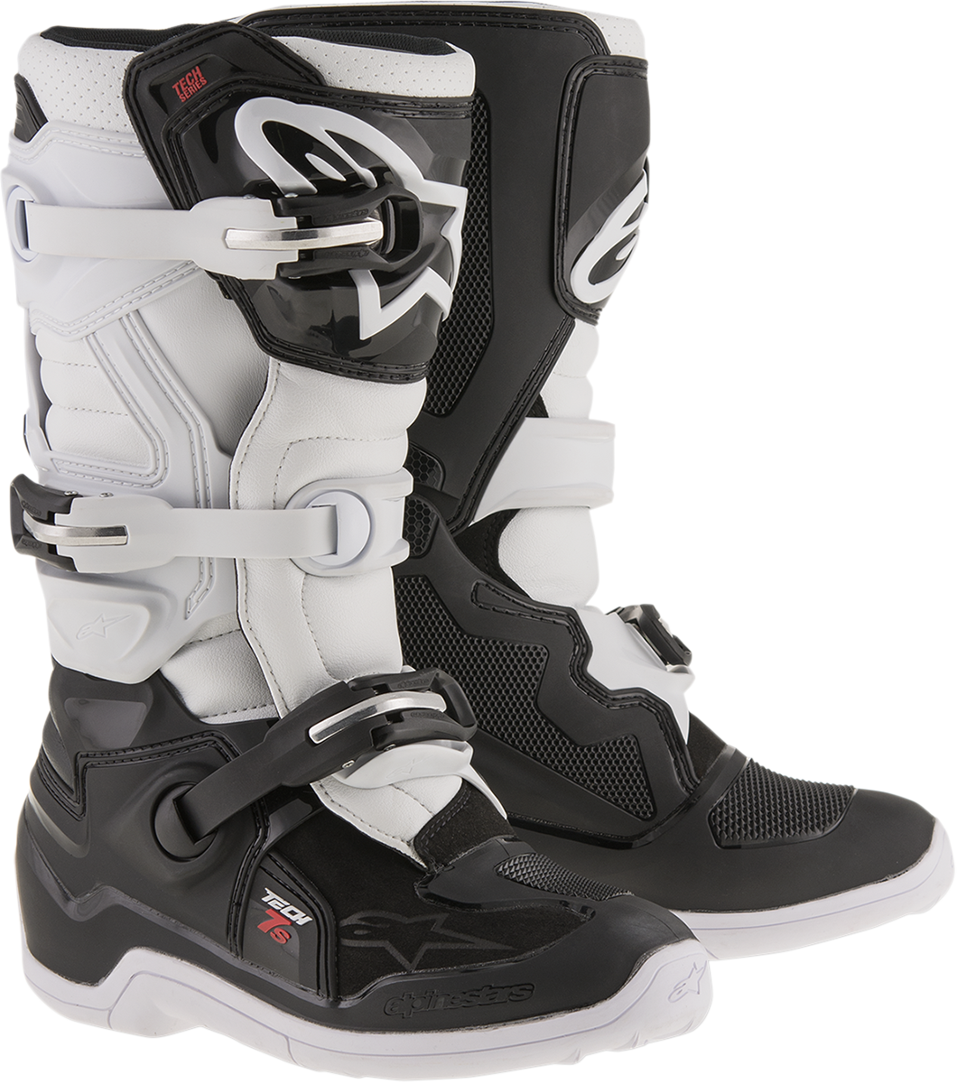 Youth Tech 7S Boots - Black/White - US 8