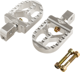 Serrated Footpegs - Silver- Short 2017 - 2024