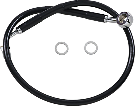 Brake Line - +2\" - Black - \'18-\'22 Softail 2018 - 2023