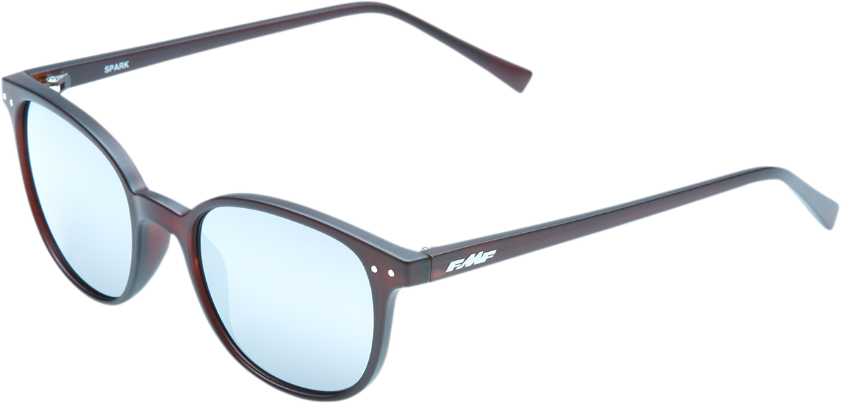 Spark Sunglasses - Matte Crystal Rootbeer - Silver Mirror Lens