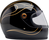 Gringo S Helmet - Gloss Black Flames - Small