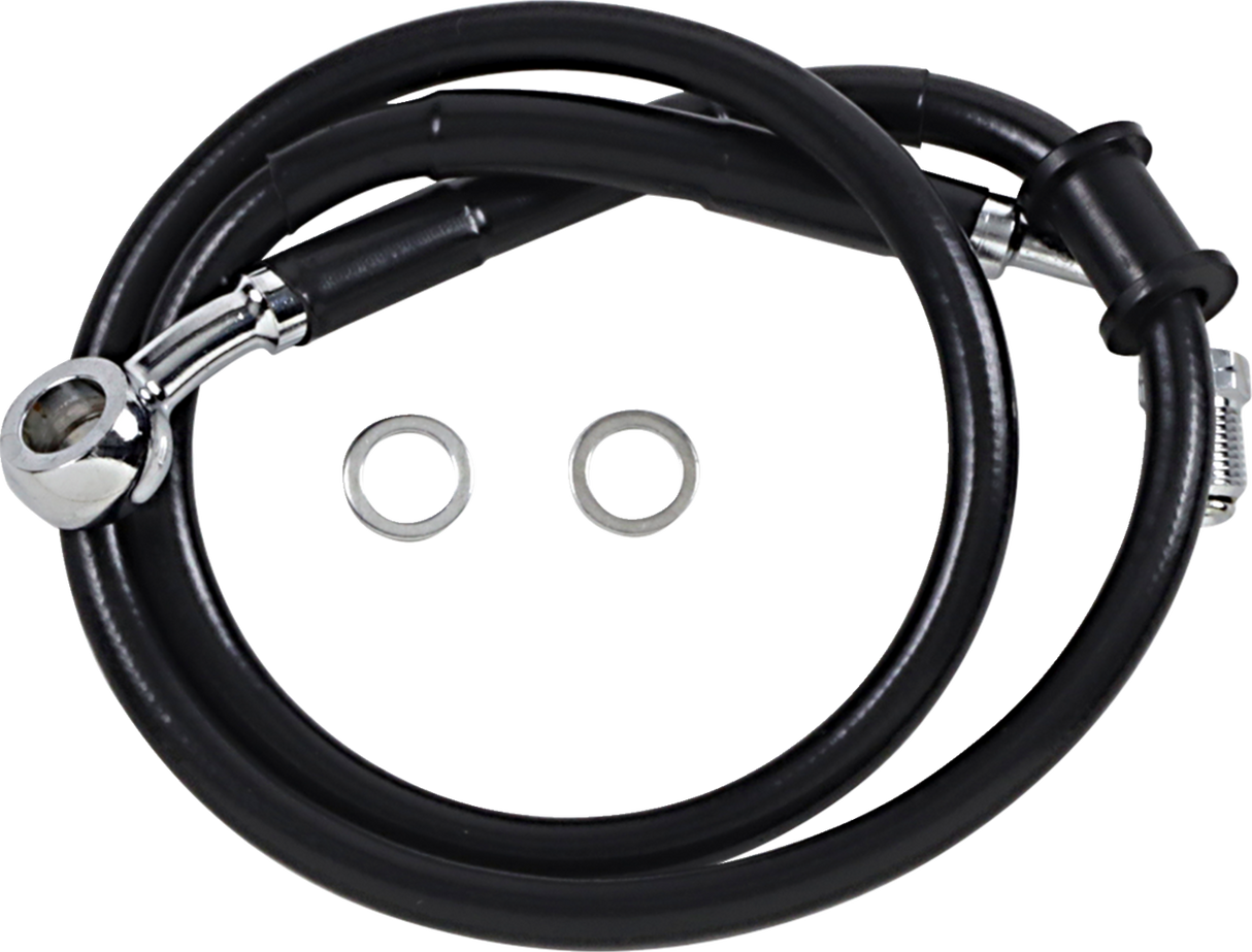 Brake Line - +2\" - Black - \'18-\'22 Softail 2018 - 2023