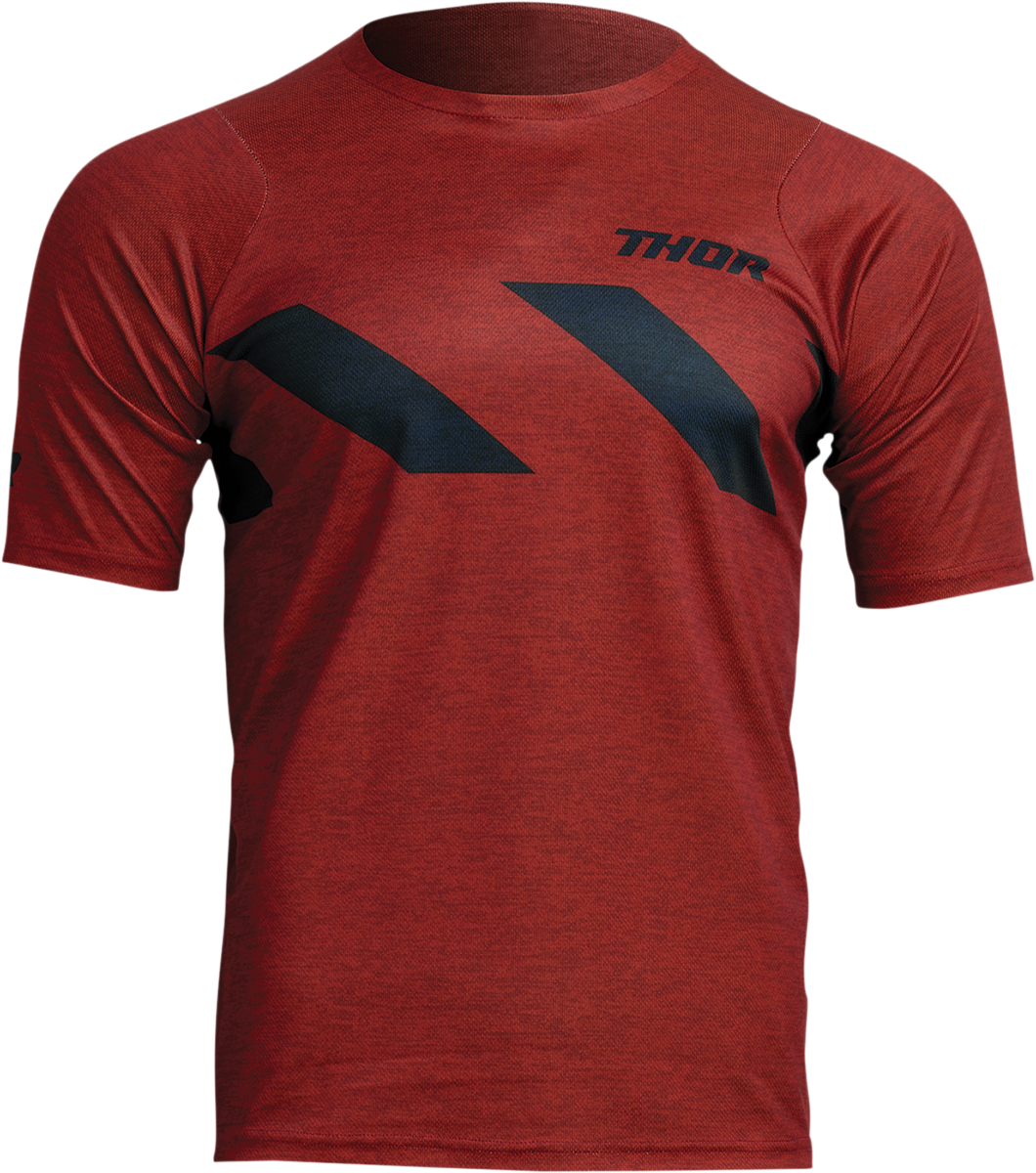 Assist Hazard Short-Sleeve Jersey - Brick/Heather - Small
