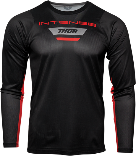 Intense MTB Long-Sleeve Jersey - Black/Heather Gray - XS