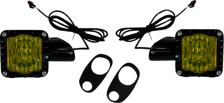 LED Turn Signals - Black -Yellow Lens - Road Glide 2015 - 2024