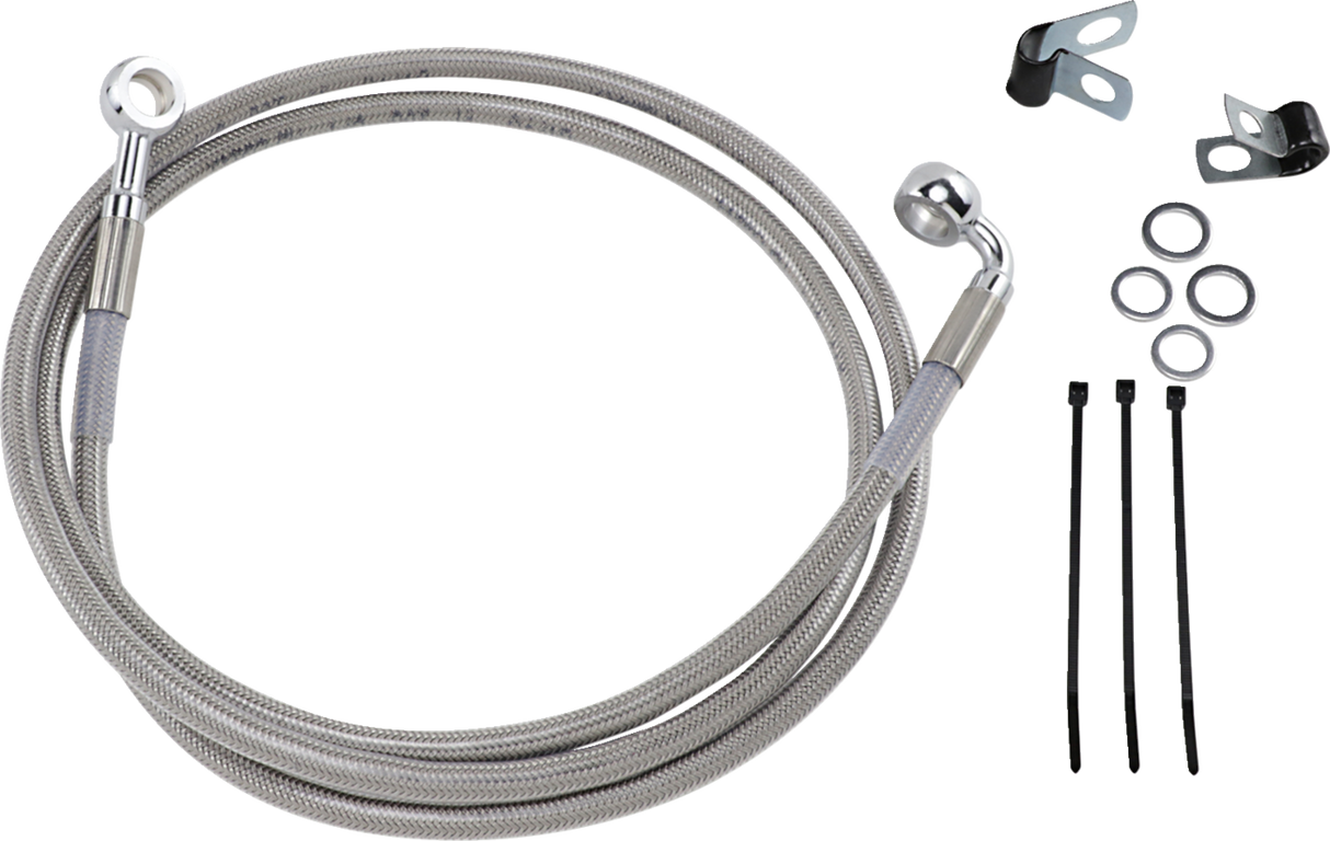 Brake Line - Front - +10\" - Stainless Steel 1984 - 2005