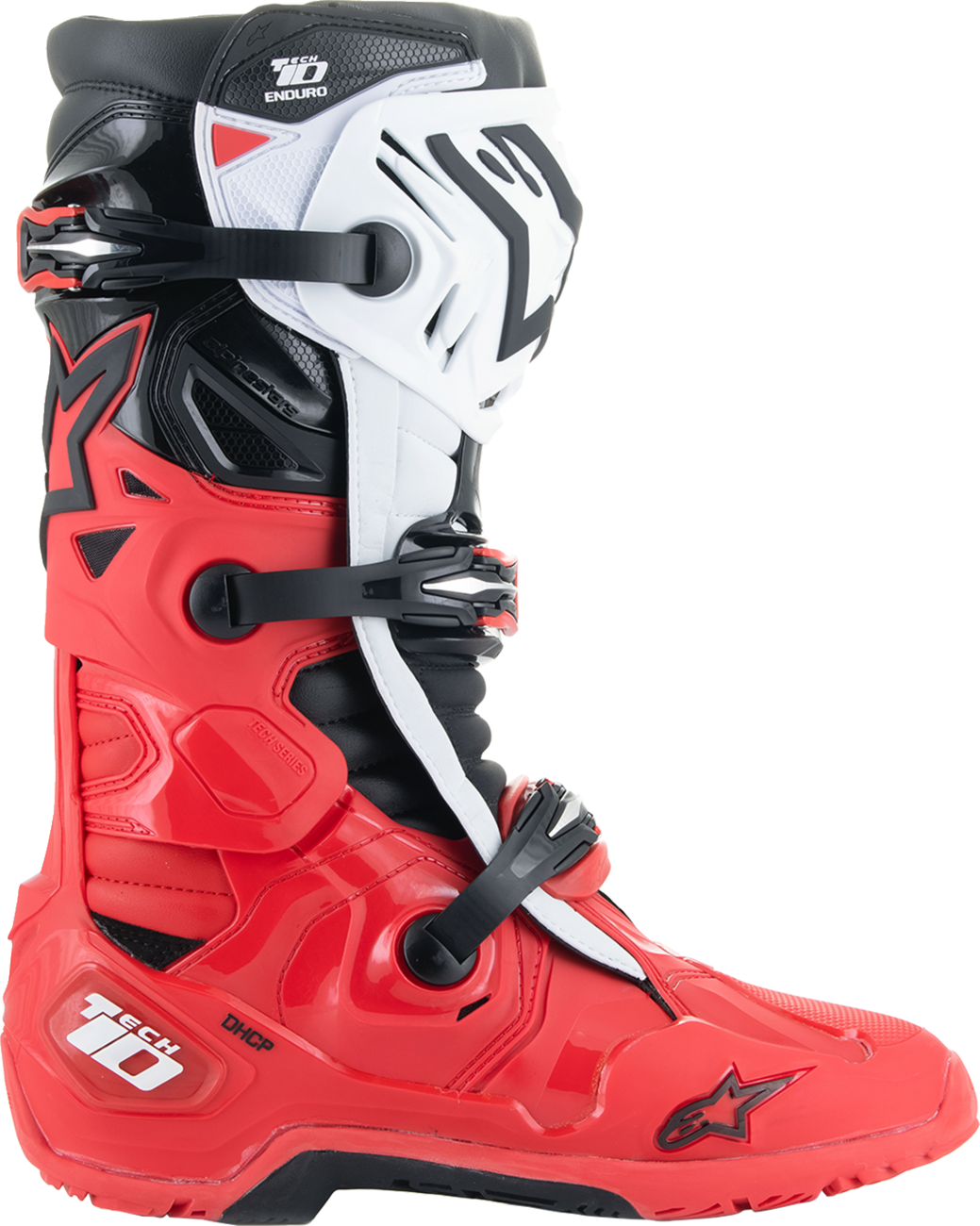 Tech 10 Enduro Boots - Bright Red/Black/White - US 11 / EU 45.5