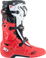 Tech 10 Enduro Boots - Bright Red/Black/White - US 14 / EU 49.5