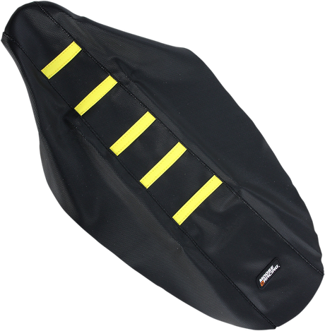 Ribbed Seat Cover - Black Cover/Yellow Ribs - Suzuki 2010 - 2018