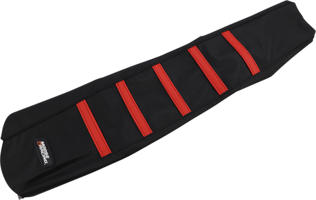 Ribbed Seat Cover - Black Cover/Red Ribs - Honda 2021 - 2025