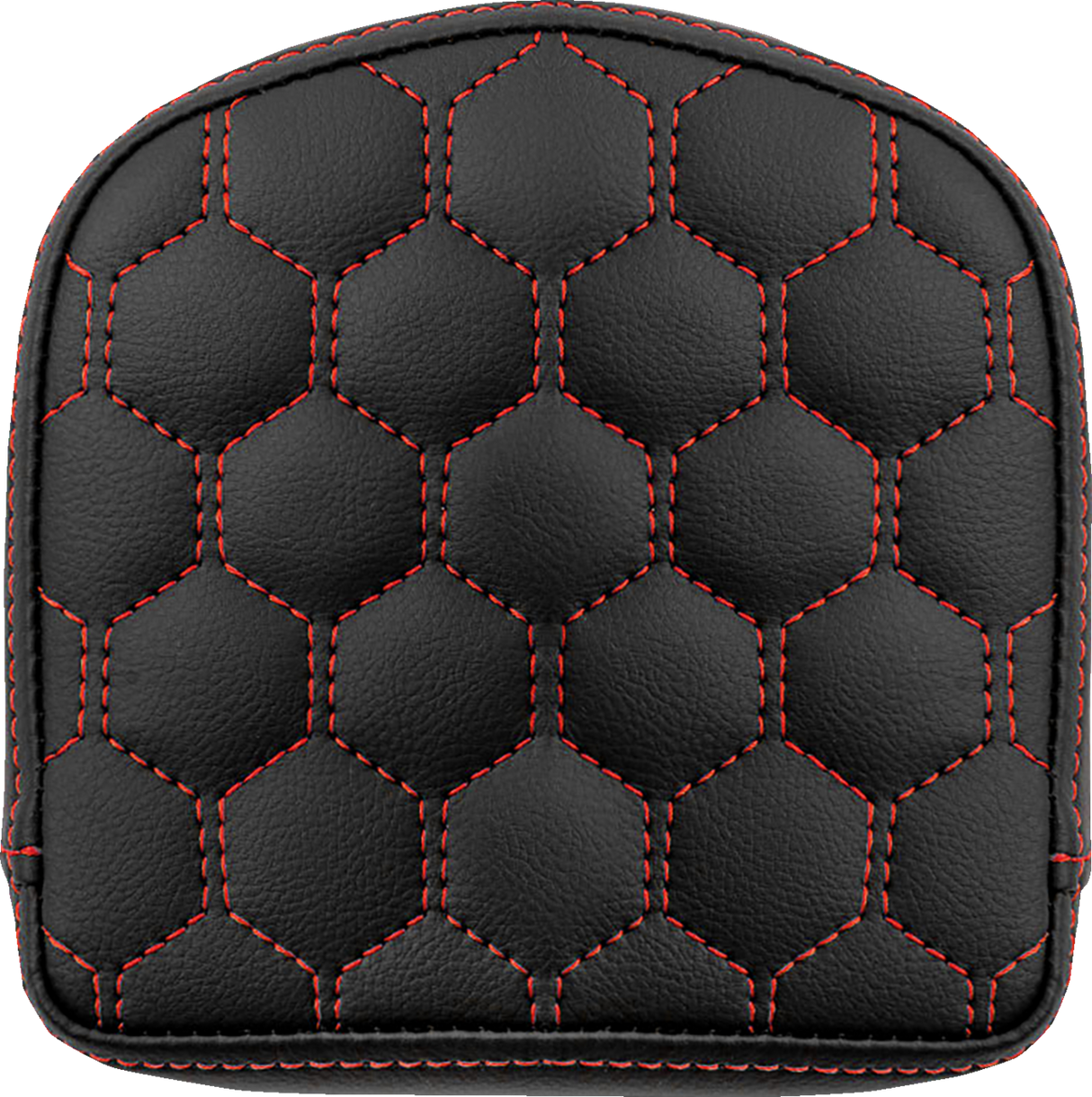 RoadSofa™ Sissy Bar Pad - Honeycomb - Red Stitching