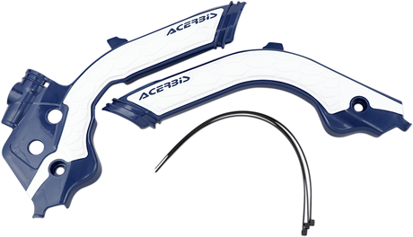 X-Grip Frame Guards - Blue/White - Gas Gas | Husqvarna 2019 - 2023
