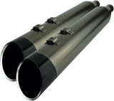 4.5\" Mufflers for Touring - Smoked Chrome with Edge 2017 - 2022