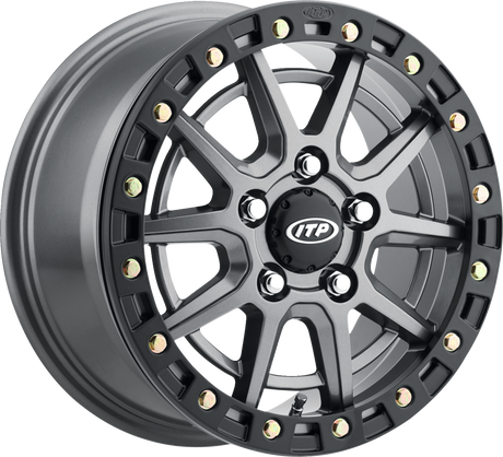 Wheel - SD10 Beadlock - Front/Rear - Gray w/Black Ring - 15x7