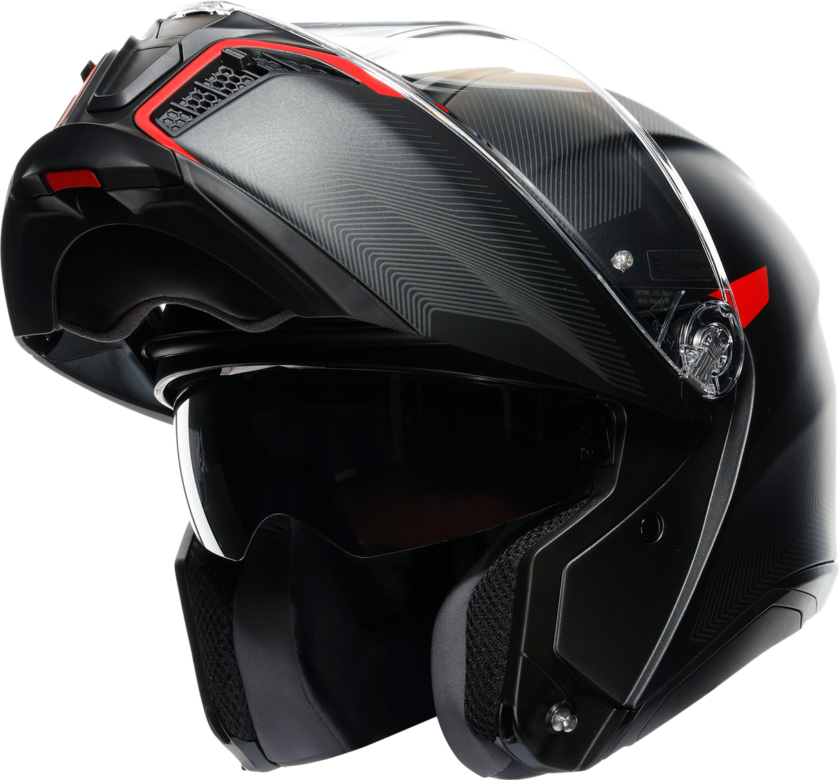 Tourmodular Helmet - Frequency - Matte Gunmetal/Red - Small